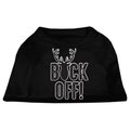 Petpal Buck Off Screen Print Dog Shirt; Black - Extra Large 16 PE767517